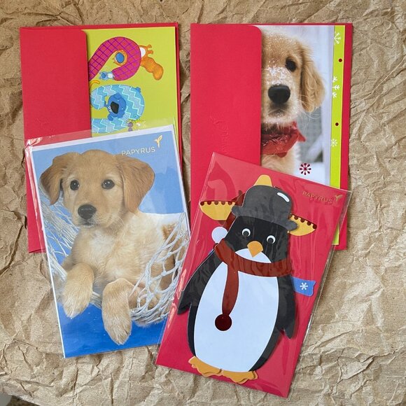 4ct Papyrus Holiday Cards - Picture 2 of 11